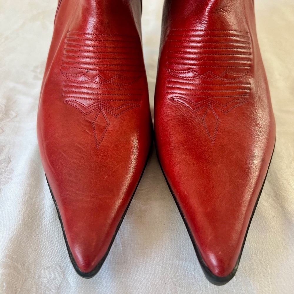 Brazilian - Red/Purple Stiletto Cowboy Boots (8.5) - Picture 3 of 8